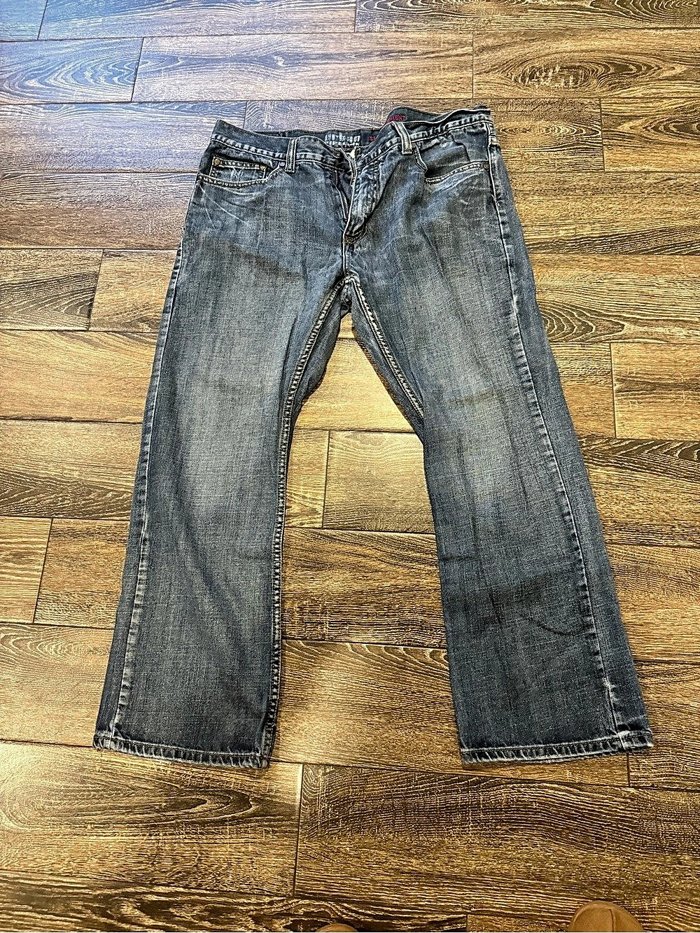 Rock Revival Slim Straight Men's Blue Jeans Waist 36